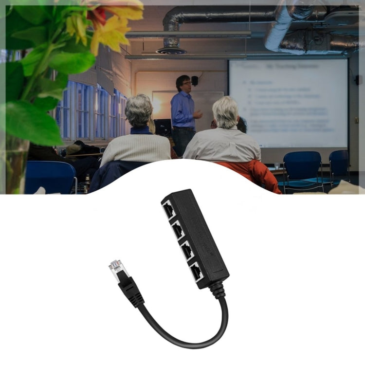 1 macho a 4 hembra LAN Adaptador de cable Ethernet Divisor Ethernet