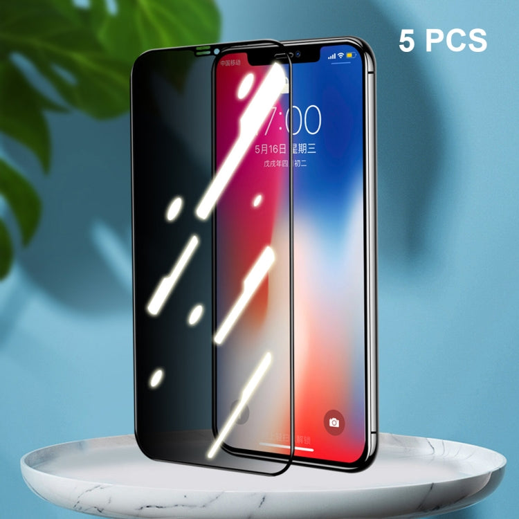 5 PCS ENKAY Hat-Prince Cobertura completa 28 grados Privacidad Protector de pantalla Película de vidrio templado anti-espía, For iPhone 12 / 12 Pro, For iPhone 12 mini, For iPhone 12 Pro Max, For iPhone 11 Pro / XS / X, For iPhone 11 / XR              ...