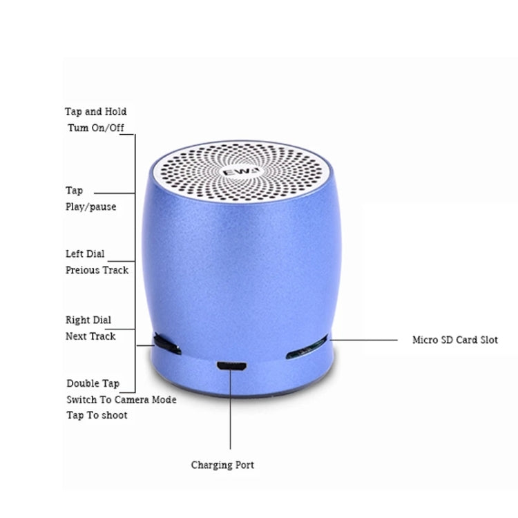 EWA A1 Portable TWS Altavoz inalámbrico Bluetooth IPX5 Soporte impermeable Tarjeta TF
