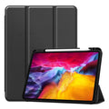 ENKAY Funda de TPU a prueba de golpes con 3 pliegues Funda de cuero de PU con textura Custer con ranura para lápiz y soporte y función de reposo / activación para iPad Pro 11 2021/2020
