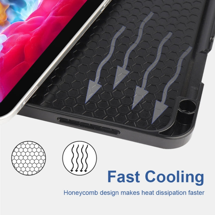 ENKAY Funda de TPU a prueba de golpes con 3 pliegues Funda de cuero de PU con textura Custer con ranura para lápiz y soporte y función de reposo / activación para iPad Pro 11 2021/2020