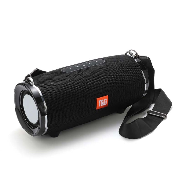 T&G TG187 Altavoz Bluetooth envolvente de bajos inalámbrico portátil a prueba de agua con correa para el hombro, compatible con tarjeta FM / TF