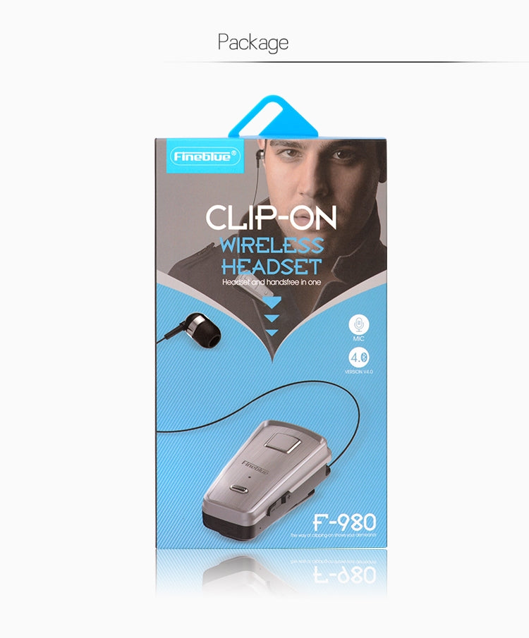 F980 CSR4.1 Cable retráctil Llamador Vibración Recordatorio Auriculares Bluetooth antirrobo, Black, White, Silver, Gold