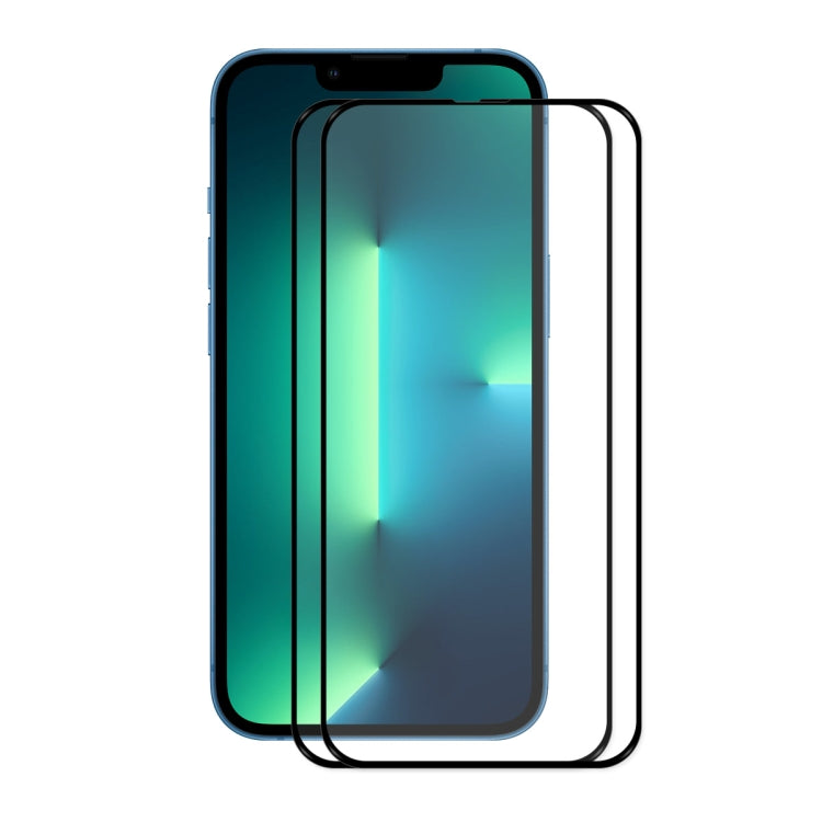 2 uds ENKAY Hat-Prince Full Glue 0,26mm 9H 2.5D Protector de pantalla de vidrio templado película de cobertura completa, For iPhone 13 mini 2pcs, For iPhone 13 / 13 Pro 2pcs, For iPhone 13 Pro Max 2pcs