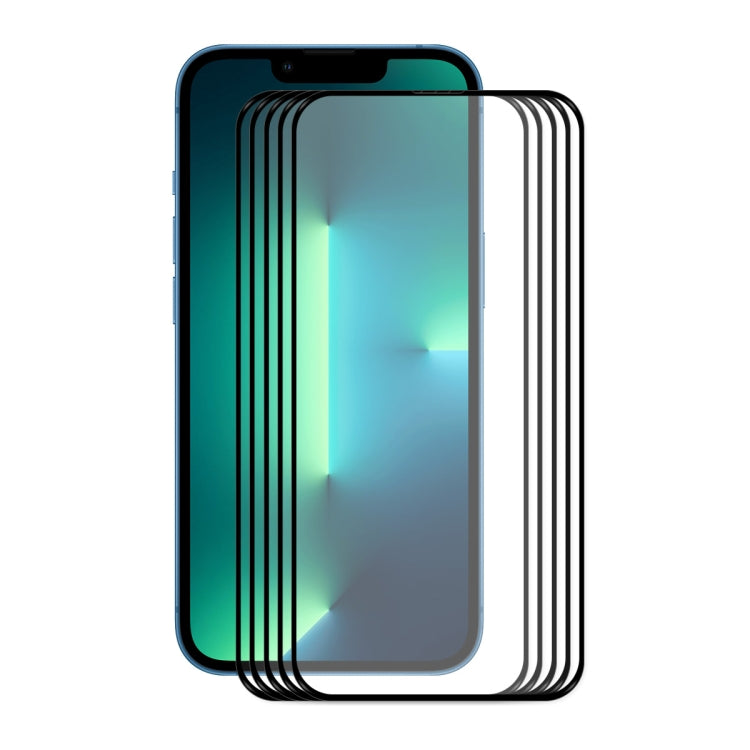 5 uds ENKAY Hat-Prince Full Glue 0,26mm 9H 2.5D Protector de pantalla de vidrio templado película de cobertura completa, For iPhone 13 mini 5pcs, For iPhone 13 / 13 Pro 5pcs, For iPhone 13 Pro Max 5pcs