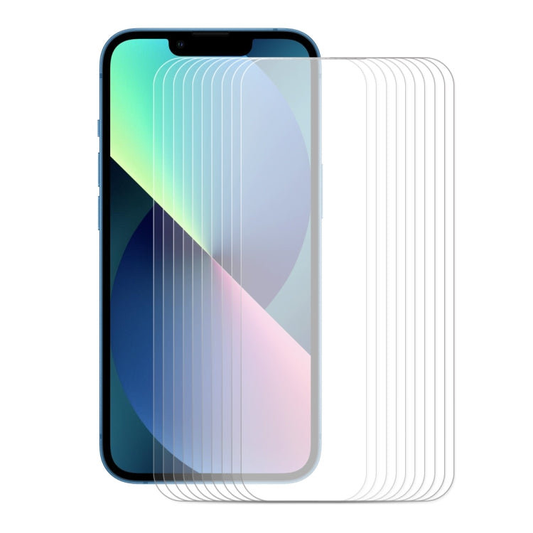 10 PCS ENKAY Hat-Prince 0.26mm 9H 2.5D Protector de pantalla de vidrio templado con borde curvo, For iPhone 13 mini, For iPhone 13 / 13 Pro, For iPhone 13 Pro Max