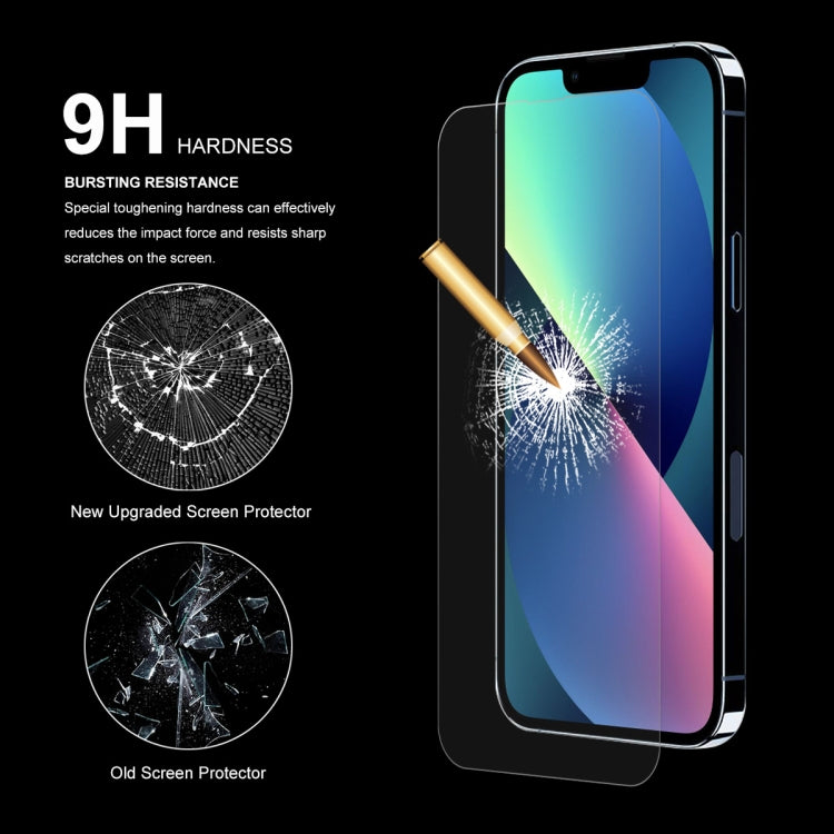 10 PCS ENKAY Hat-Prince 0.26mm 9H 2.5D Protector de pantalla de vidrio templado con borde curvo, For iPhone 13 mini, For iPhone 13 / 13 Pro, For iPhone 13 Pro Max