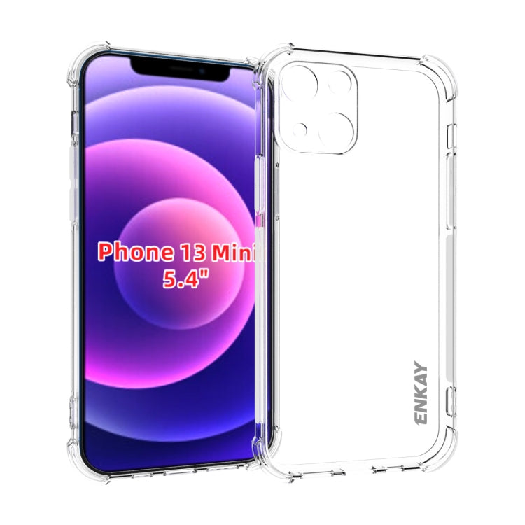 Hat-Prince ENKAY Clear TPU a prueba de golpes Soft Case Drop Protection Cover, For iPhone 13 mini, For iPhone 13, For iPhone 13 Pro, For iPhone 13 Pro Max