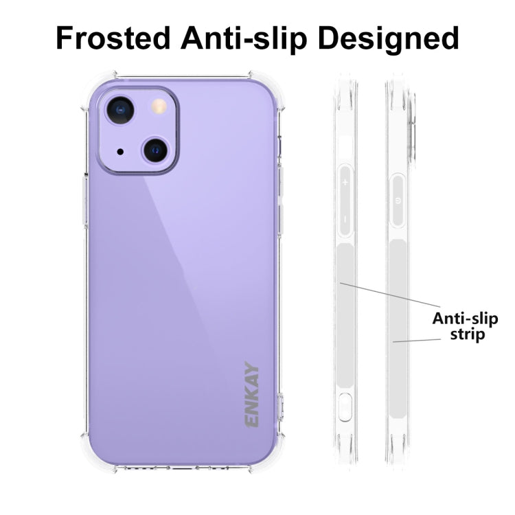 Hat-Prince ENKAY Clear TPU a prueba de golpes Soft Case Drop Protection Cover, For iPhone 13 mini, For iPhone 13, For iPhone 13 Pro, For iPhone 13 Pro Max