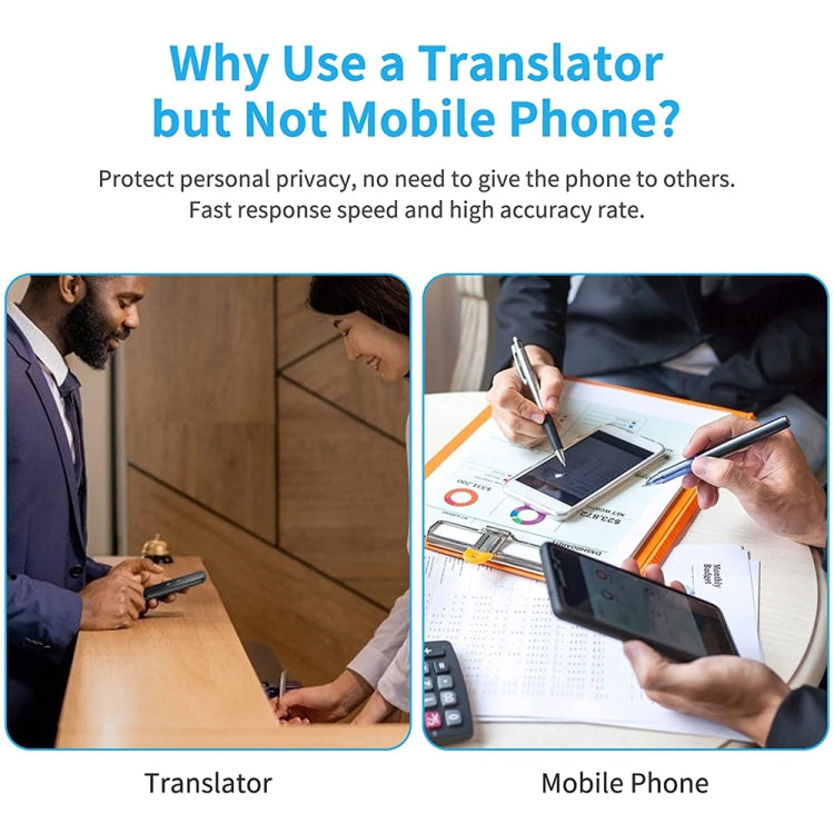G6 Traductor de voz en tiempo real instantáneo portátil Traductor de varios idiomas Asistente de viaje personal, G6 Gray, G6 Black