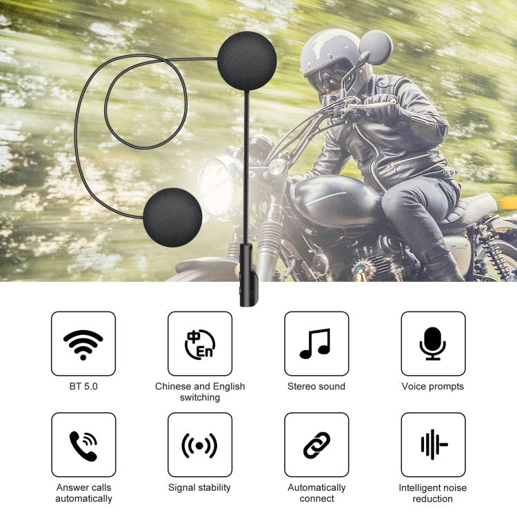 Auriculares Bluetooth para casco de motocicleta T4 BT 5.0 estéreo que se conectan automáticamente para admitir SIRI, T4