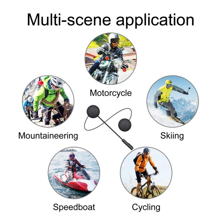 Auriculares Bluetooth para casco de motocicleta T4 BT 5.0 estéreo que se conectan automáticamente para admitir SIRI, T4