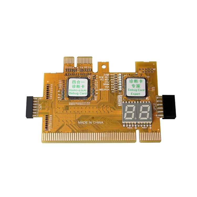 Tarjeta de diagnóstico 4 en 1 para PC de escritorio PCI-E LPC, tarjeta de prueba de fallos de detección de placa base