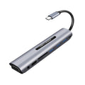 V161B 9 en 1 Tipo-C a HD / VGA / USB3.0 / SD / Audio de 3,5 mm / Lector de tarjetas TF HUB, V161B