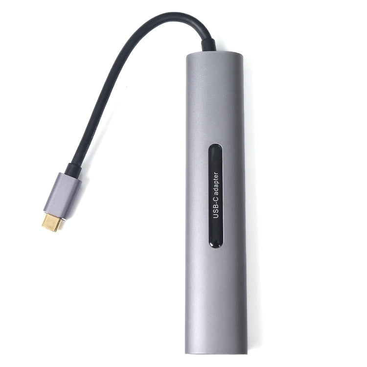 V161B 9 en 1 Tipo-C a HD / VGA / USB3.0 / SD / Audio de 3,5 mm / Lector de tarjetas TF HUB, V161B