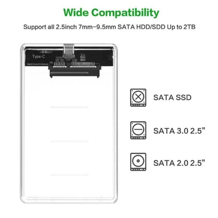 Caja portátil SATA a USB 3.1 Gen 2 de 2,5 pulgadas