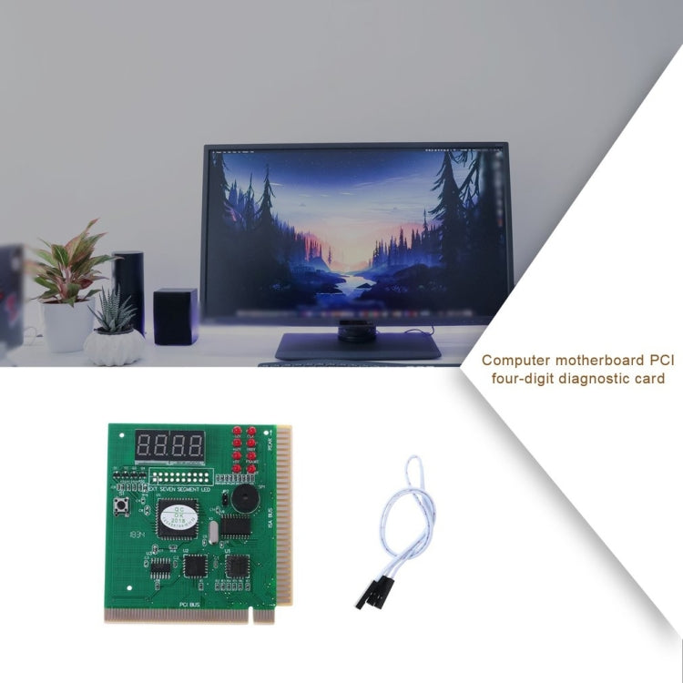Probador de placa base de computadora de tarjeta de diagnóstico PCI de cuatro dígitos, 4-bit
