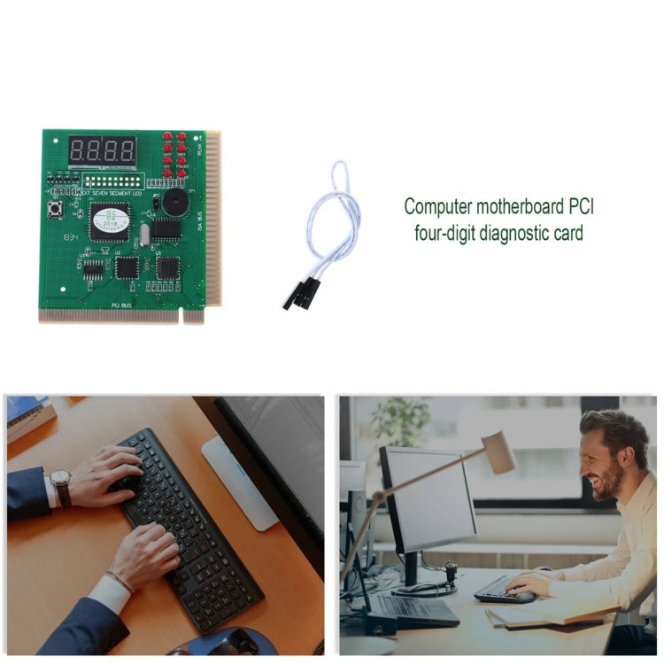 Probador de placa base de computadora de tarjeta de diagnóstico PCI de cuatro dígitos, 4-bit