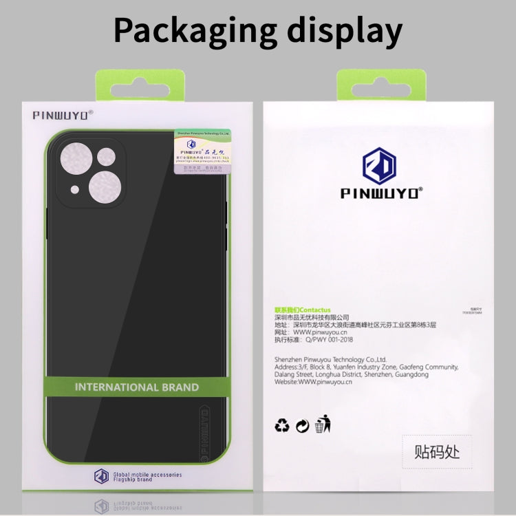 PINWUYO Touching Series Funda de silicona líquida TPU a prueba de golpes, For iPhone 13 mini