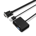 Adaptador VGA a HDMI Divisor VGA con convertidor de audio de 3,5 mm