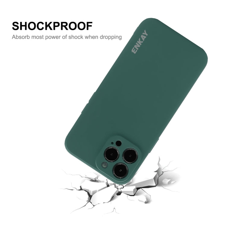 Hat-Prince ENKAY Funda protectora de silicona líquida a prueba de golpes para iPhone 13 Pro, For iPhone 13 Pro