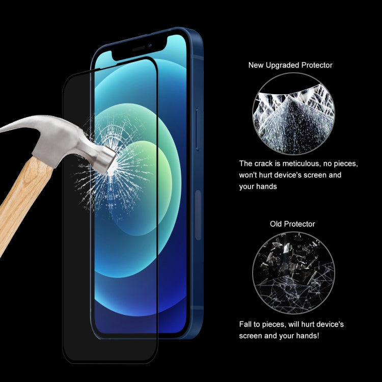 Hat-Prince ENKAY Funda protectora de silicona líquida a prueba de golpes Funda protectora contra caídas + Película protectora de vidrio templado de cobertura completa para iPhone 13, For iPhone 13