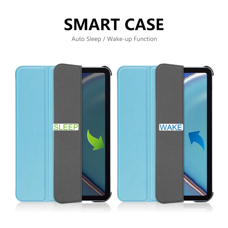 ENKAY Custer Texture Horizontal Flip PU + PC Funda de cuero con tres soportes plegables y función de reposo / activación para iPad mini 6 2021, For iPad mini 6 2021