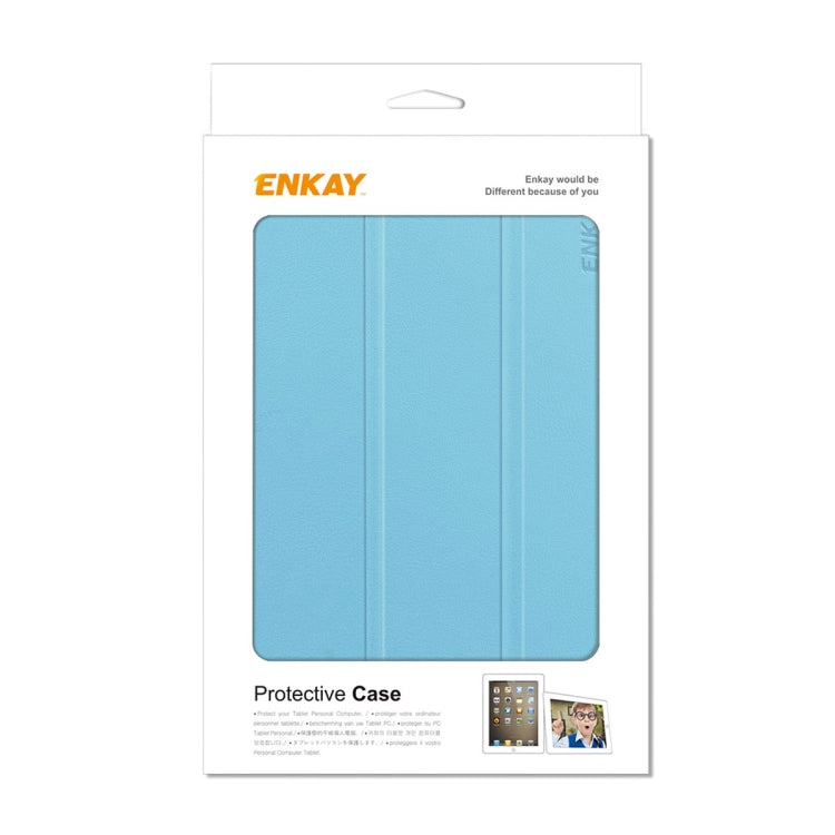 ENKAY Custer Texture Horizontal Flip PU + TPU Funda de cuero con soporte de tres pliegues y función de reposo / activación y portalápices para iPad mini 6 2021, For iPad mini 6 2021