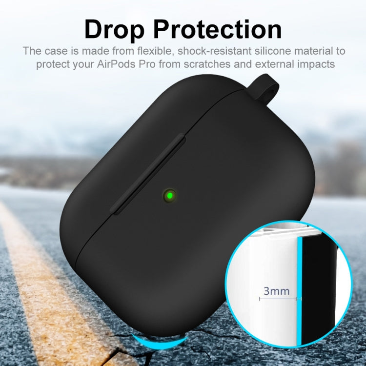 ENKAY Hat-Prince funda protectora de silicona gruesa que absorbe los golpes con llavero para Apple AirPods Pro 2 2021