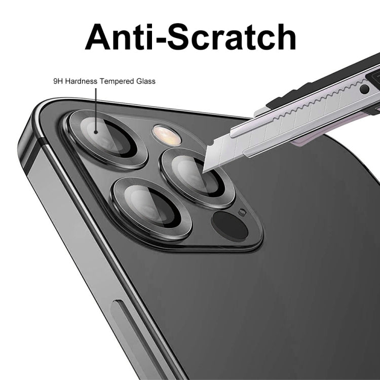 ENKAY Hat-Prince aleación de aluminio + anillo de película de cubierta de lente de cámara de vidrio templado para iPhone 13 Pro / 13 Pro Max