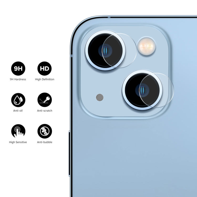 ENKAY Hat-Prince Case Friendly Lente de cámara de vidrio templado Film Protector antiarañazos para iPhone 13/13 mini, 1 Set, 2 Set, 5 Set, 10 Set