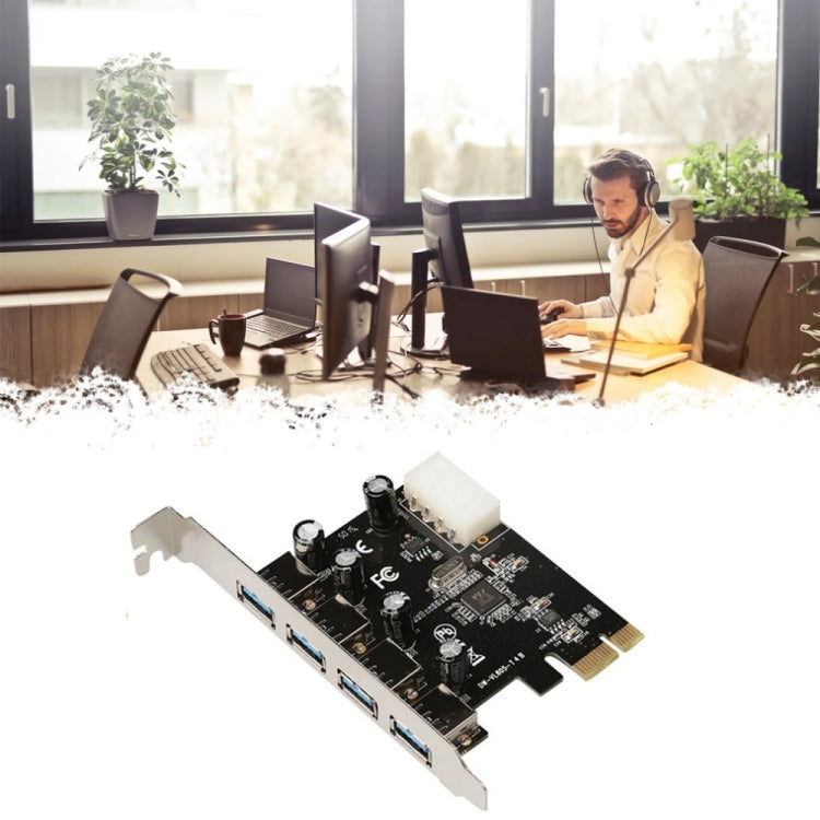 Adaptador Pci-E de tarjeta de expansión Pci Express USB 3.0 de 4 puertos