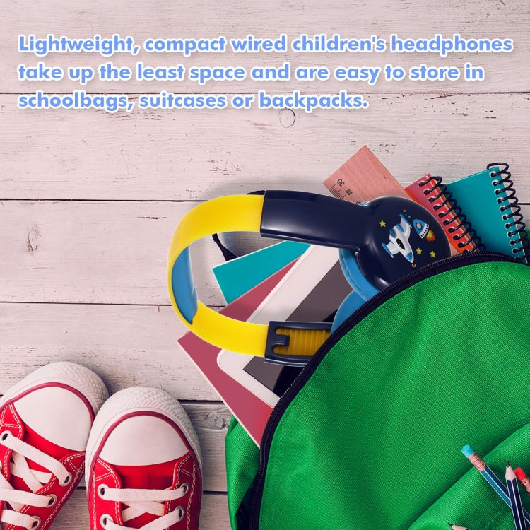 KID101 Auriculares portátiles lindos para niños que aprenden con cable