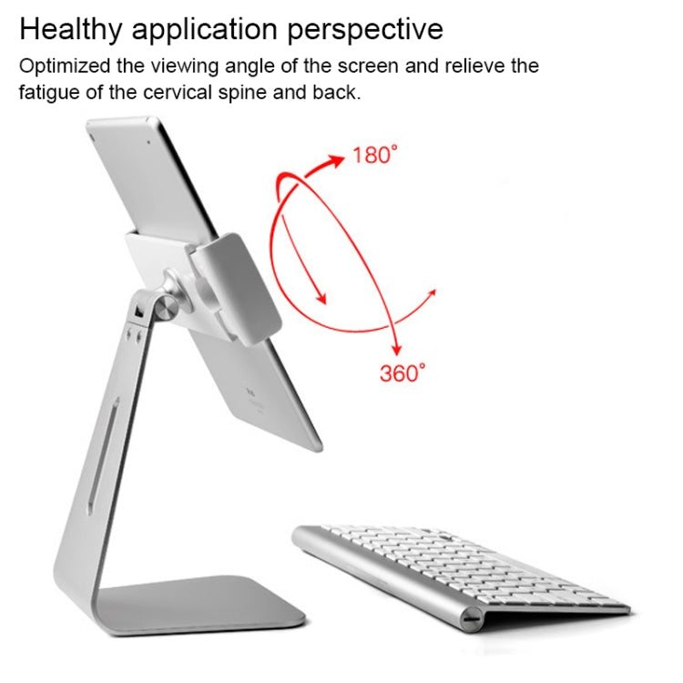 AP-7S Soporte de escritorio universal de rotación 360 de aleación de aluminio para tableta PC de 7-13 pulgadas