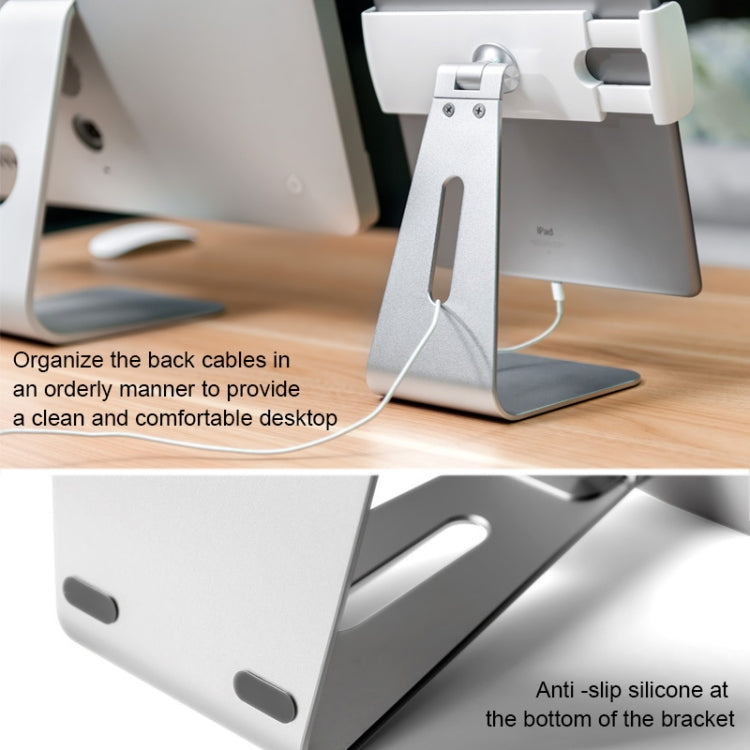 AP-7S Soporte de escritorio universal de rotación 360 de aleación de aluminio para tableta PC de 7-13 pulgadas