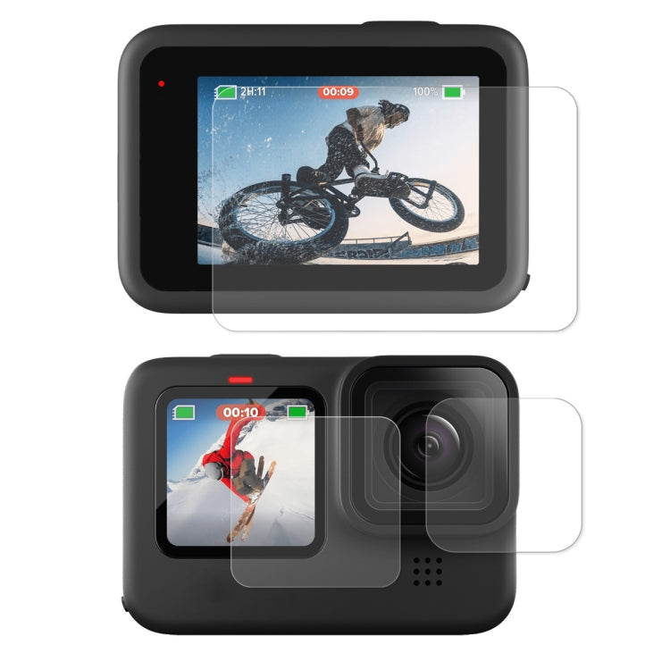 ENKAY Hat-Prince 3 en 1 Front + Back 0.2mm Protector de pantalla de vidrio templado Película de la cámara para GoPro HERO 10 Black, 1 PC, 2 PCS