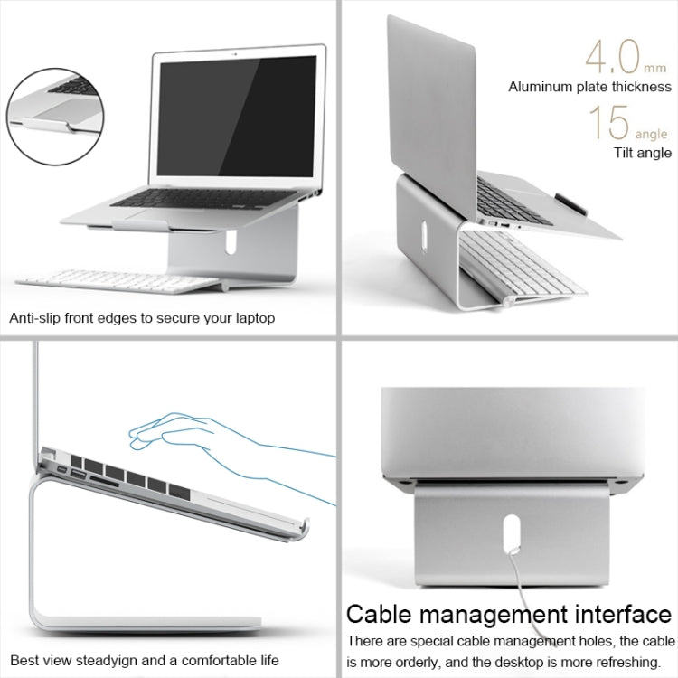 AP-2 Soporte ajustable para computadora portátil con rotación de 360 grados de aleación de aluminio para computadora portátil de 11 a 17 pulgadas, AP-2