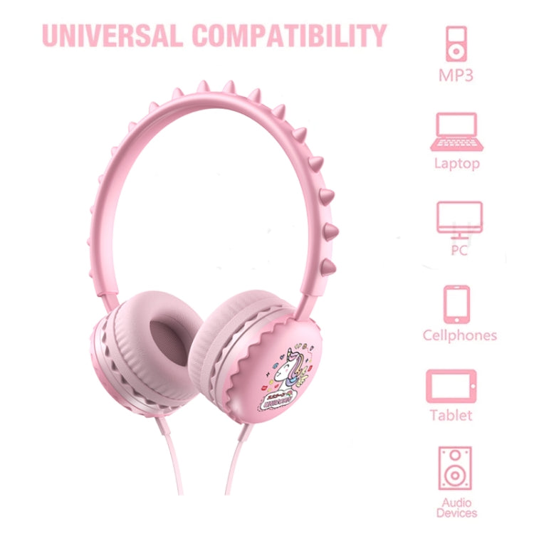 Y19 lindos auriculares con cable de dibujos animados para niños con micrófono estéreo música casco auriculares para niños regalos
