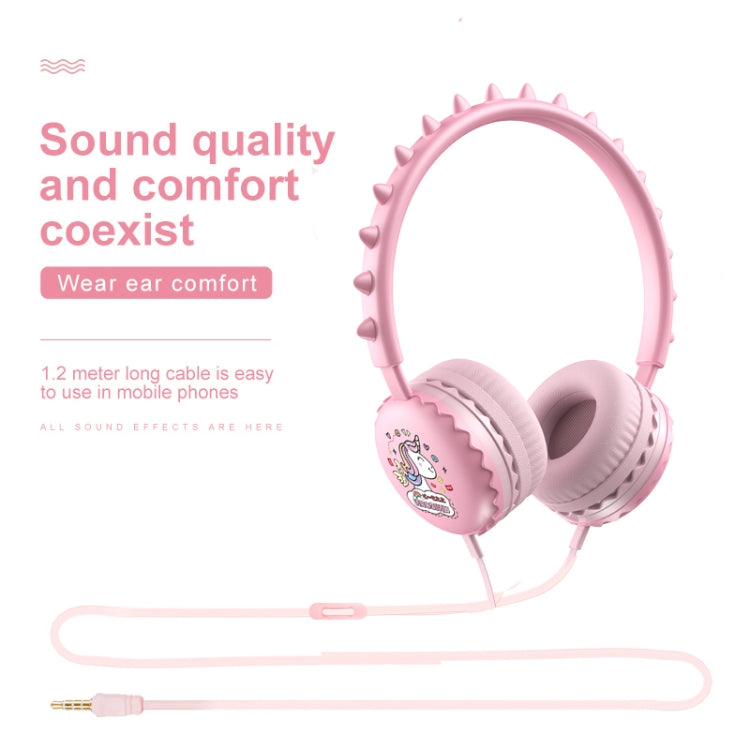 Y19 lindos auriculares con cable de dibujos animados para niños con micrófono estéreo música casco auriculares para niños regalos