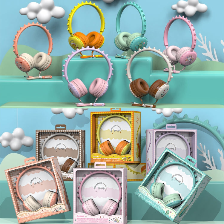 Y19 lindos auriculares con cable de dibujos animados para niños con micrófono estéreo música casco auriculares para niños regalos