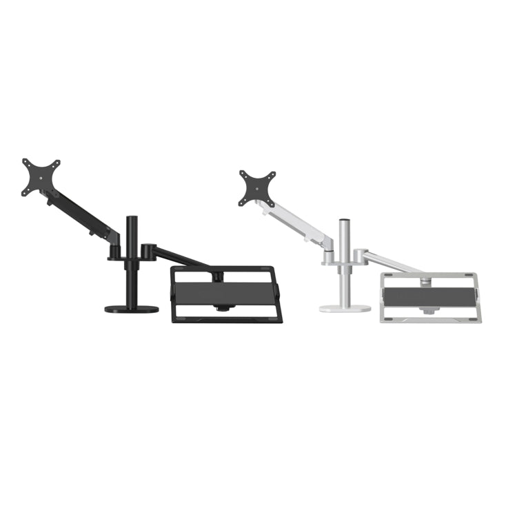 OL-3S Soporte de computadora de escritorio ajustable en altura de aluminio para monitor de 17-32 pulgadas y 12-17 pulgadas, OL-3S