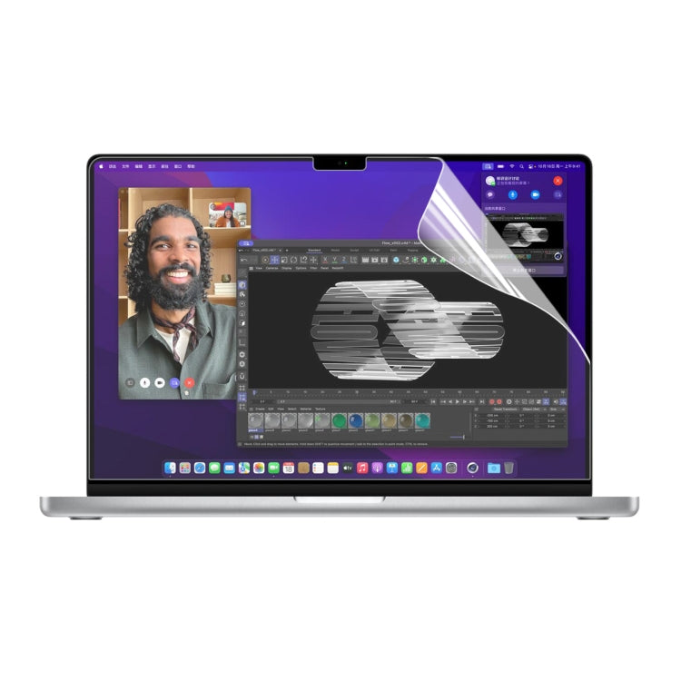 ENKAY Clear HD PET Protector de pantalla para portátil, For MacBook Pro 14.2 inch A2442, For MacBook Pro 16.2 inch A2485/A2880 2023