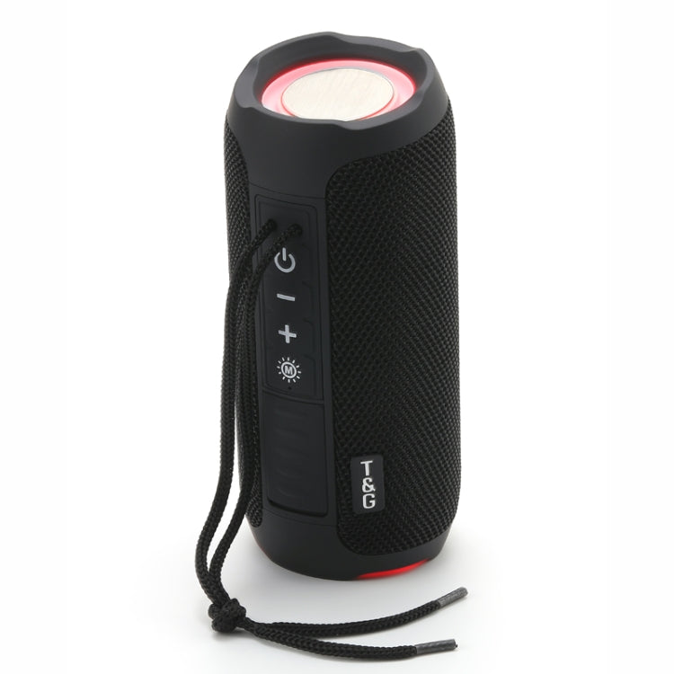 T&G TG227 Altavoz de música Bluetooth impermeable portátil para exteriores con soporte LED FM / TF / USB
