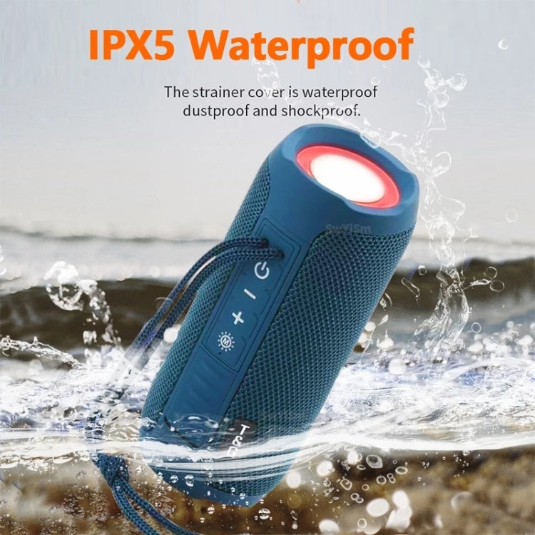 T&G TG227 Altavoz de música Bluetooth impermeable portátil para exteriores con soporte LED FM / TF / USB