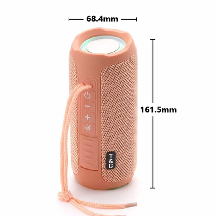 T&G TG227 Altavoz de música Bluetooth impermeable portátil para exteriores con soporte LED FM / TF / USB