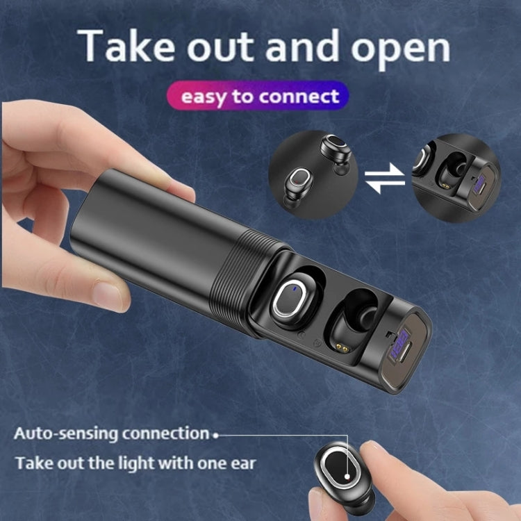 T&G TG909 TWS In-Ear Mini Auriculares Bluetooth Estéreo de Doble Canal con Pantalla LED