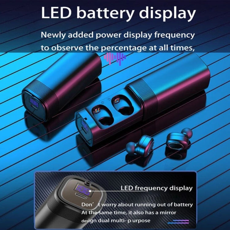 T&G TG909 TWS In-Ear Mini Auriculares Bluetooth Estéreo de Doble Canal con Pantalla LED