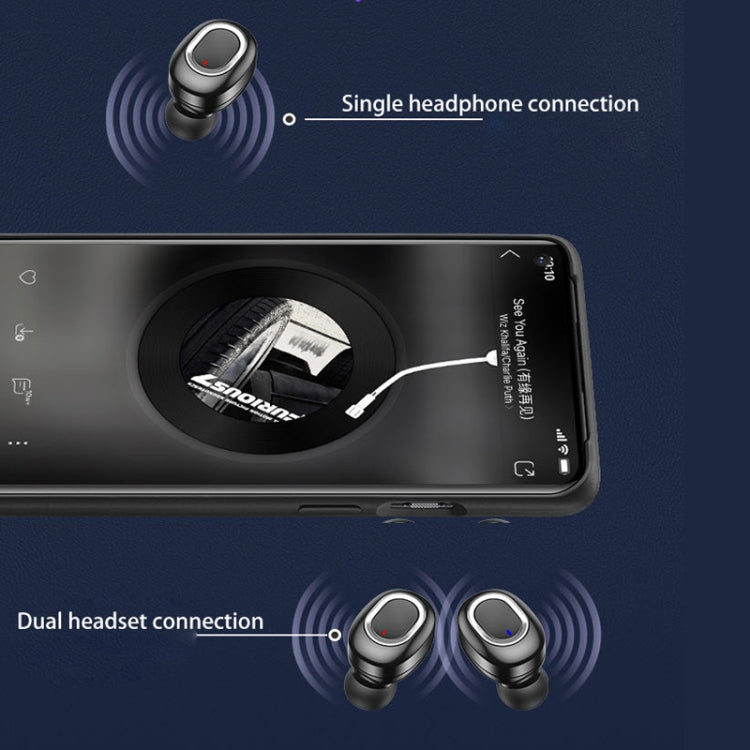 T&G TG909 TWS In-Ear Mini Auriculares Bluetooth Estéreo de Doble Canal con Pantalla LED
