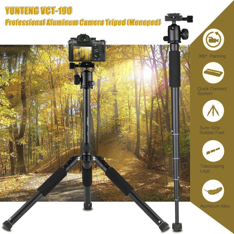 Monopié de montaje en trípode de aluminio VCT-190 con rótula esférica, VCT-190