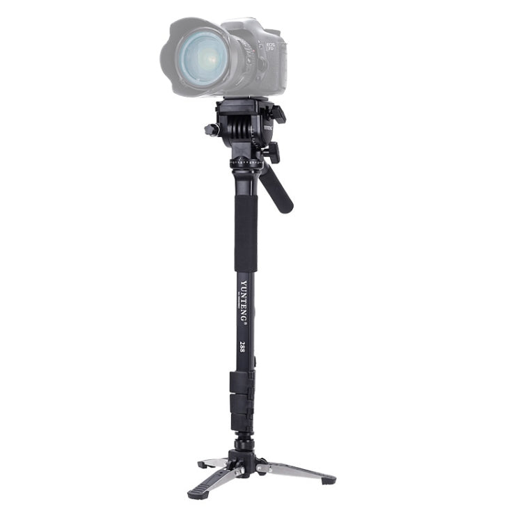 YUNTENG VCT-288 Monopié para montaje en trípode con cabezal de arrastre fluido, VCT-288